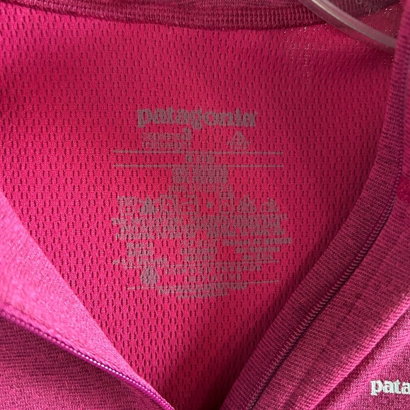 Patagonia Kids Capilene 3 Midweight Zip-Neck Pink Sz 10 - Picture 3 of 4